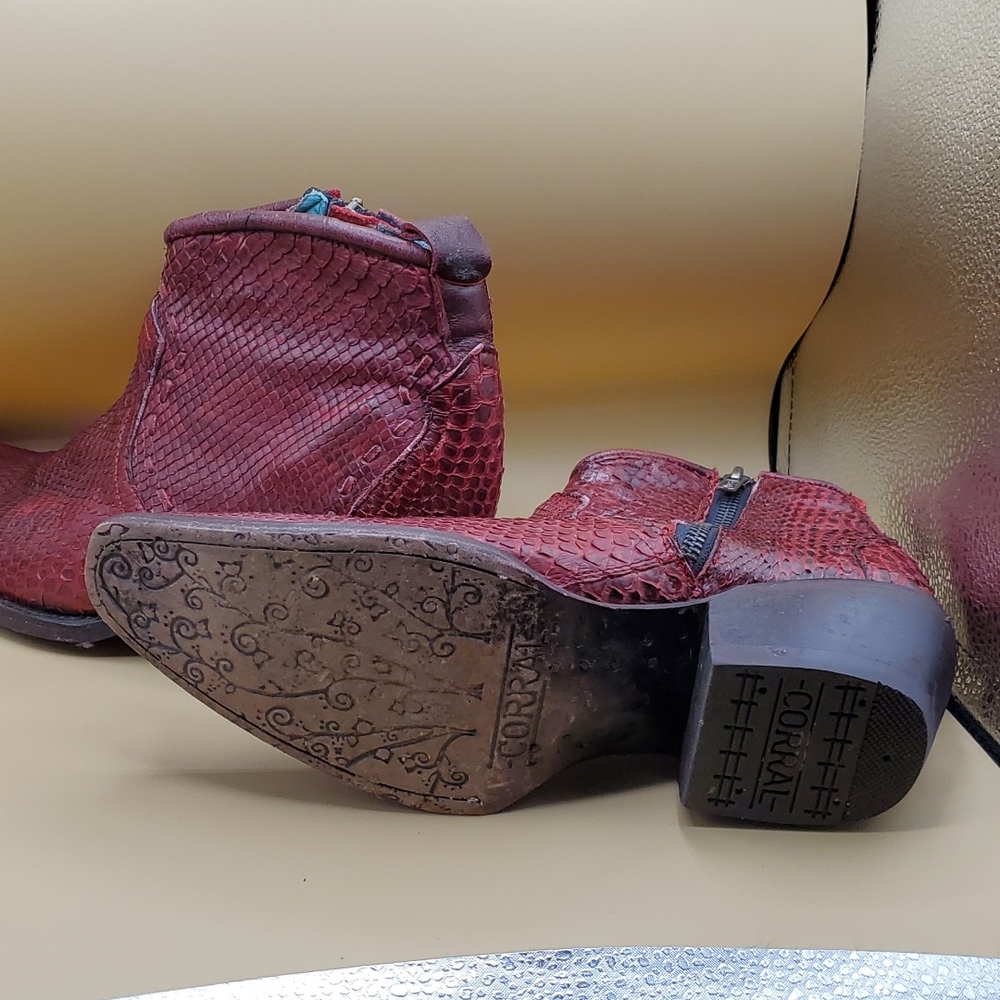 Corral Python Booties - image 6